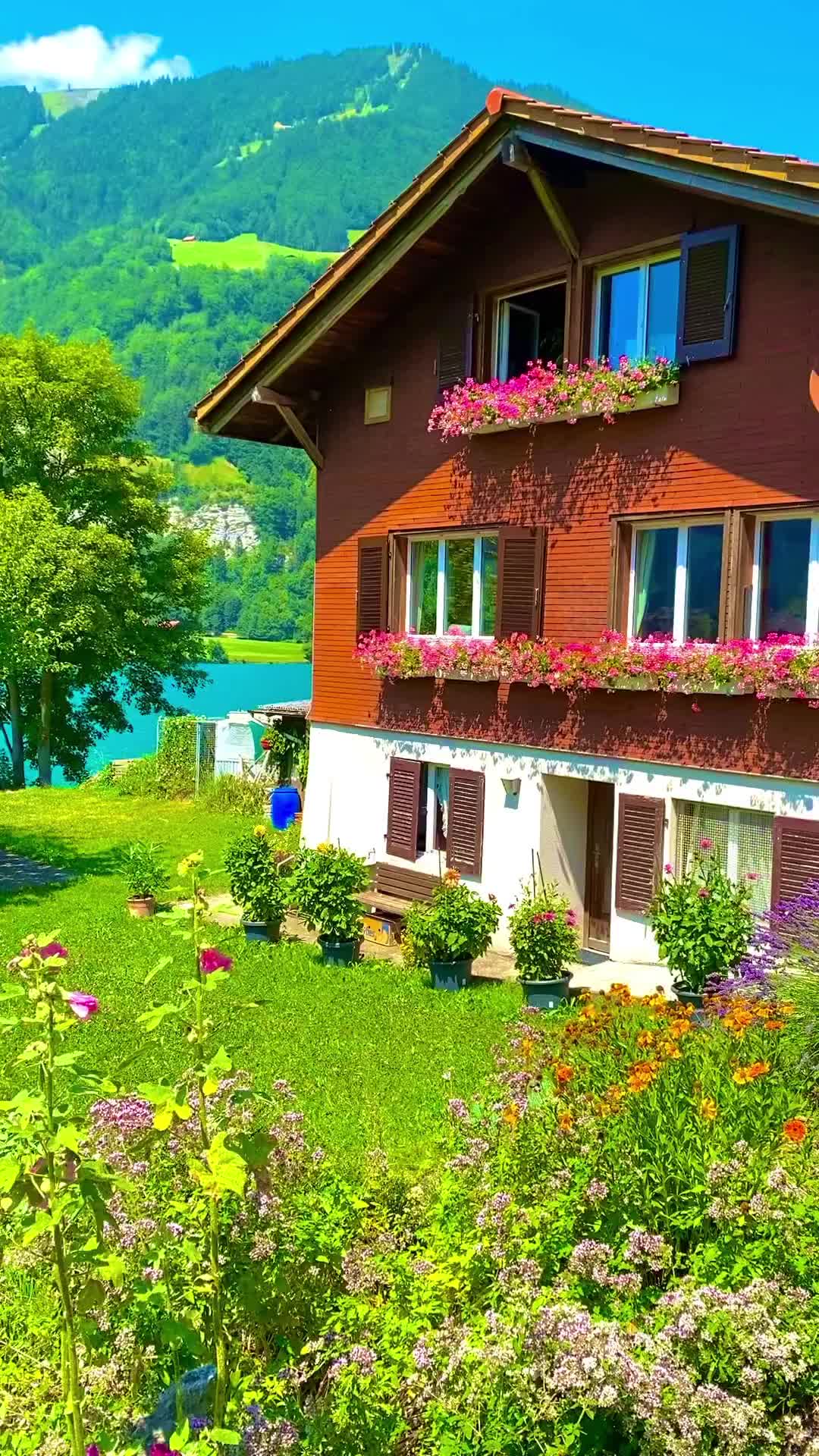 Picturesque House by the Lake in Lungern, Switzerland