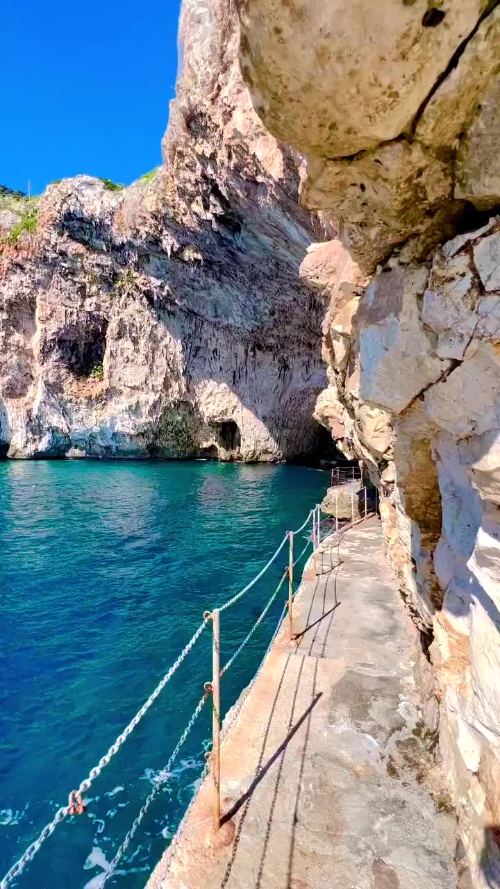 Scenic Cliff Walk in Castro Marina, Puglia