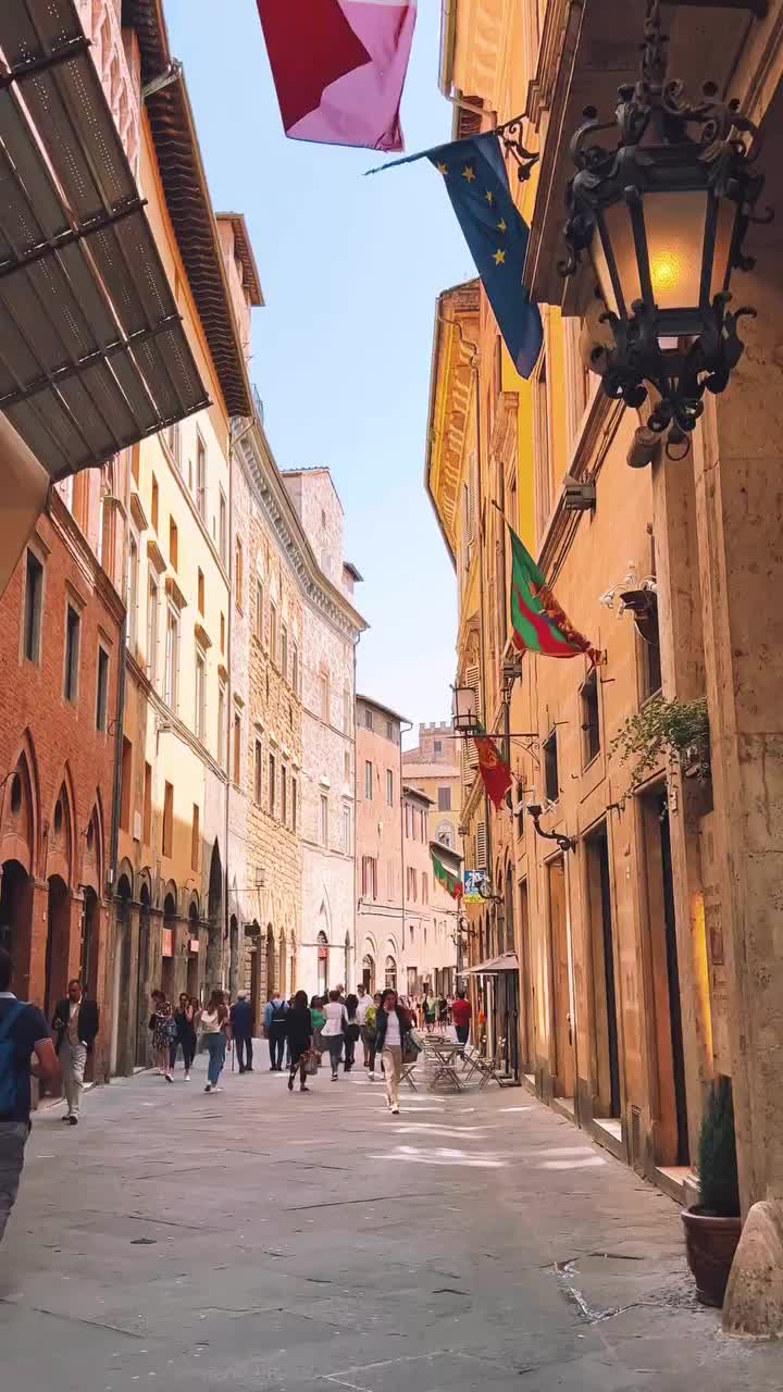 Exploring the Busy Streets of Siena, Italy
