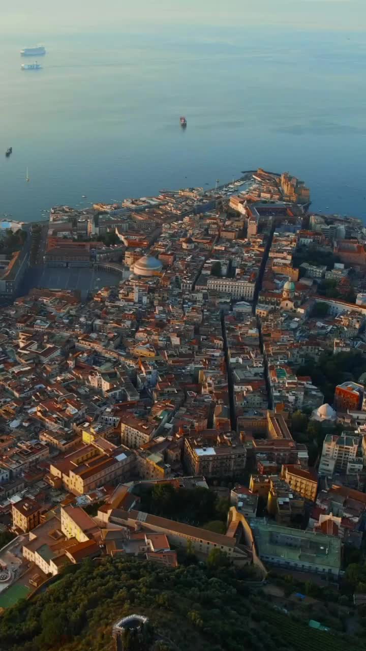 Stunning Aerial View of Piazza Plebiscito, Naples