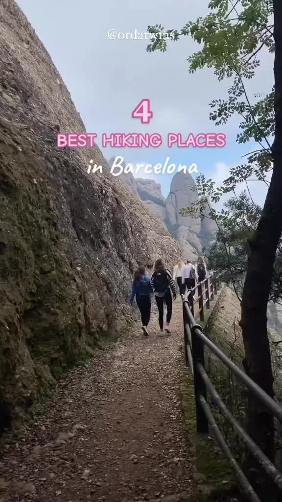 4 hiking places in Barcelona 💘 

1. Montserrat 
2. Bunkers del Carmel 
3. Tibidabo
4. Mirador de Horta

For more Barcelona and travel recommendations follow @ordatwins 💘🫶🏼

sound: from tiktok

#barcelona #barcelonacity #barcelonaguide #explorebarcelona #thingstodoinbarcelona #freethingstodoinbarcelona #hikinginbarcelona #hikingbarcelona #barcelonanature #montserratbarcelona #montserratmountain #tibidabobarcelona #bunkersdelcarmel