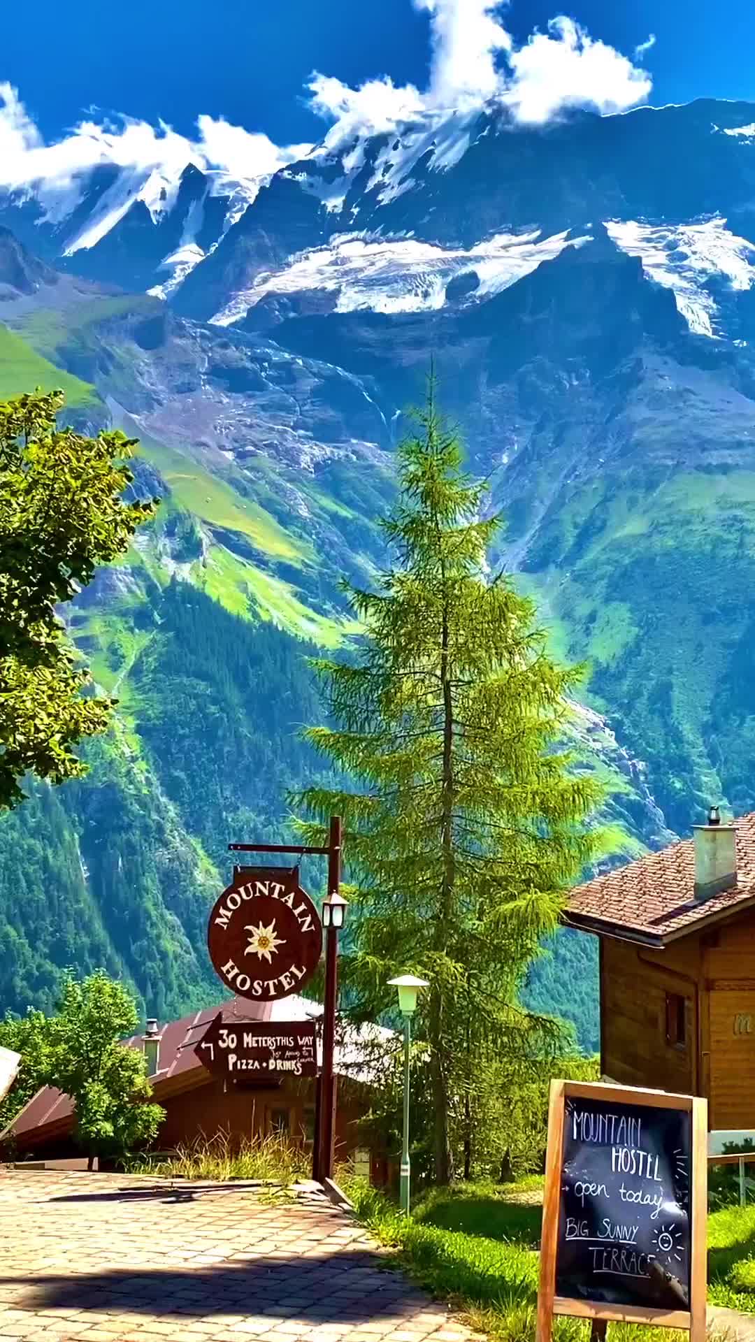 Beautiful Car-Free Gimmelwald Village in Switzerland