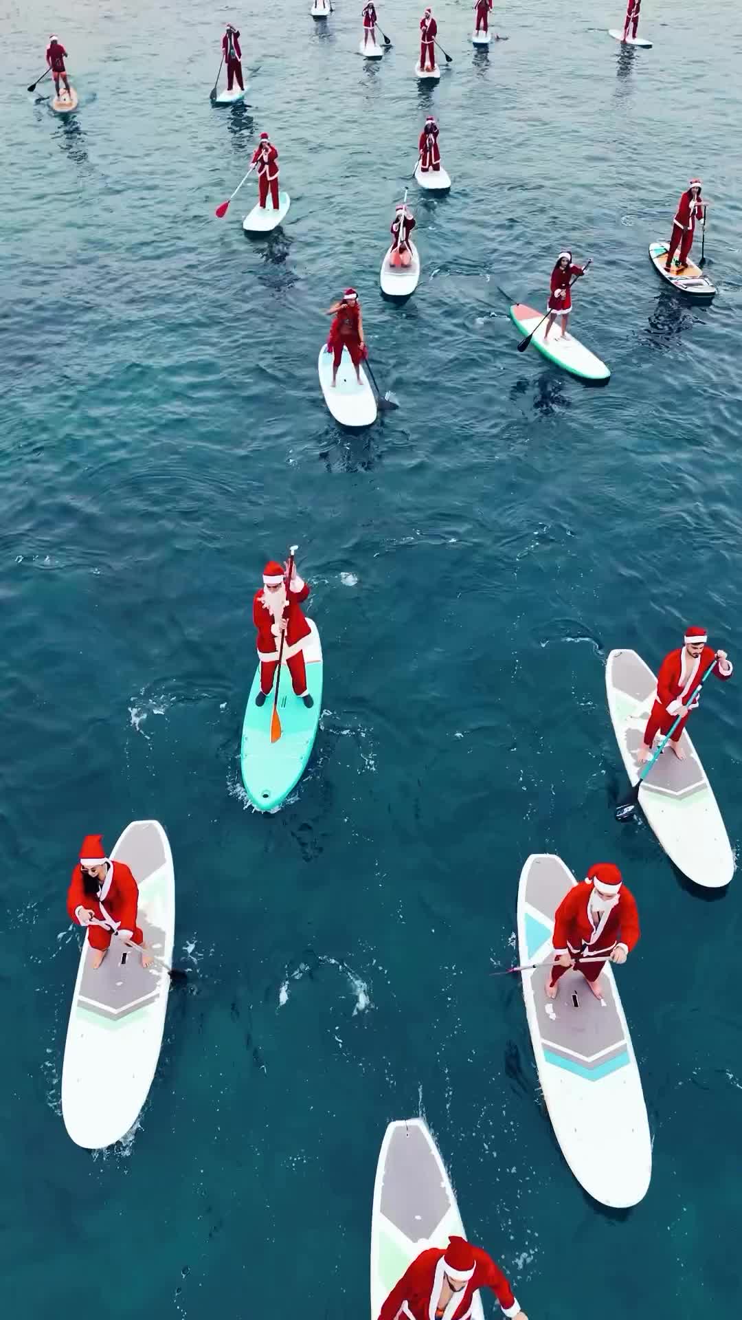 Santa Paddle Boards in Batroun for a Unique Christmas