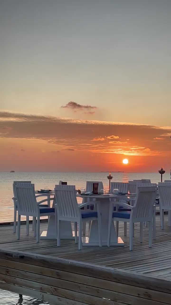 Stunning Sunset Dinner at Anantara Dhigu Maldives