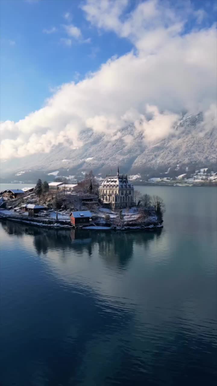 Discover Iseltwald's Snowy Castle by Lake Brienz