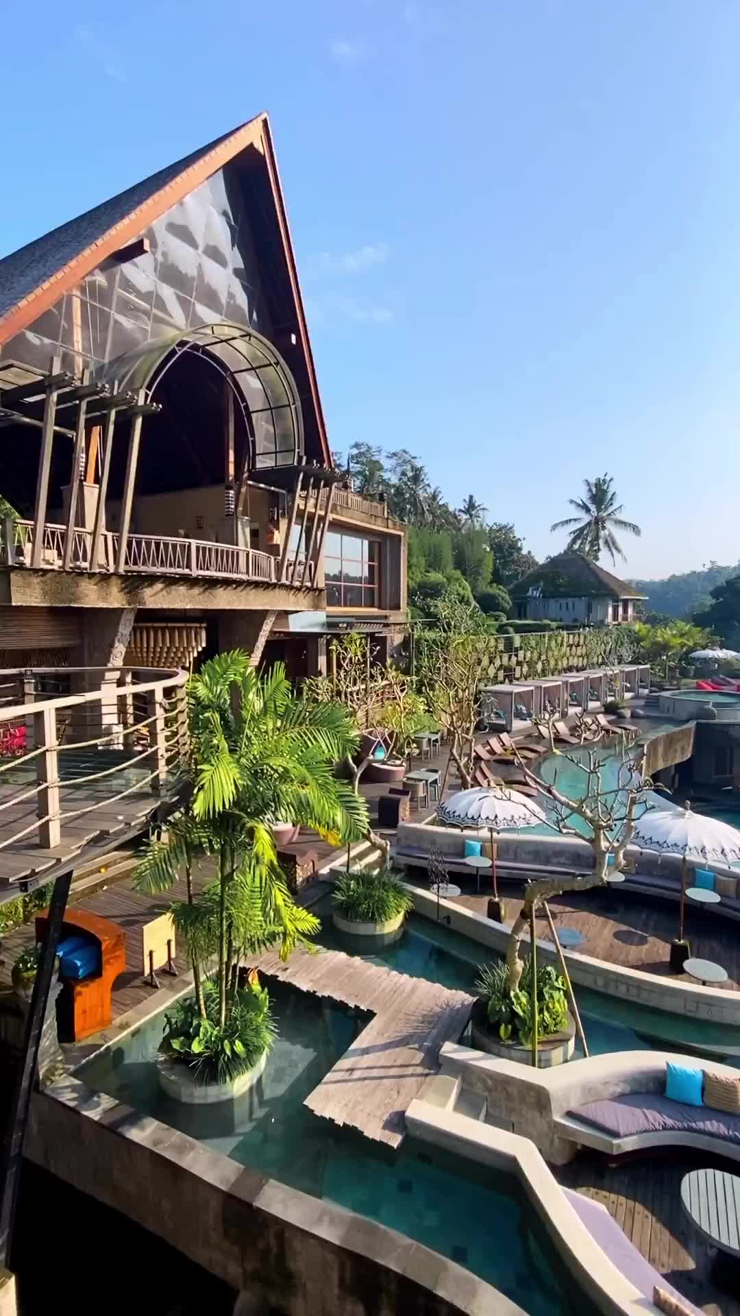 Stunning 3-Level Infinity Pools at Kayon Jungle Resort Bali