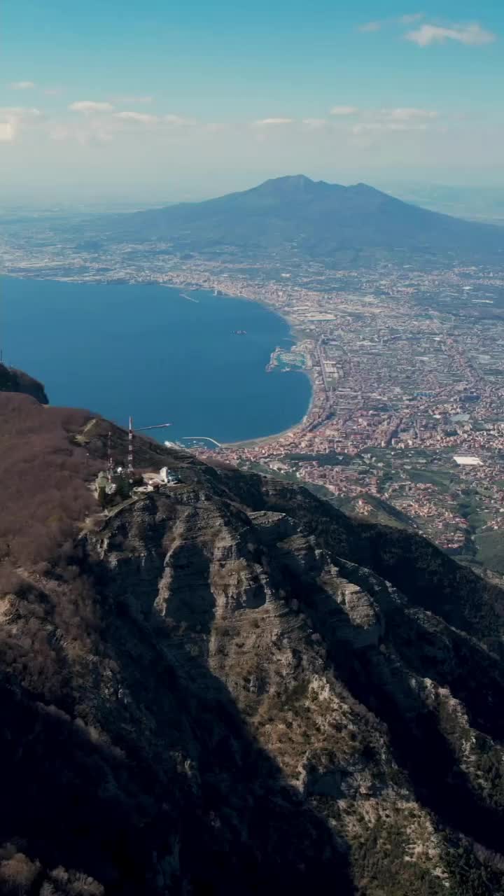 Stunning Aerial View of Napoli Gulf from Monte Faito
