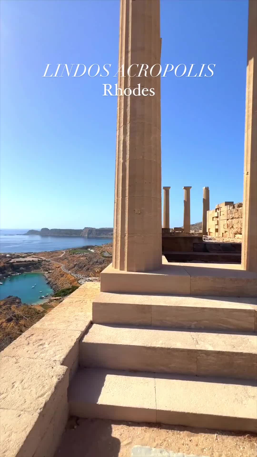Exploring the Lindos Acropolis of Rhodes 🏛️. Tag someone who loves Greece 🇬🇷
📌The ticket cost 12€
📌 If you want to enjoy it the best time to go is in early morning around 9:00 before all the bus full of people come
📌really important is not allowed to fly with drone 
.
.
#reelsinstagram #reeltrending #reelitfeelit #greece #sheisnotlost #rhodes #lindosacropolis #dametraveler #ig_greece #exploretocreate  #travelblogger #girlslovetravel #sheisnotlost #greece🇬🇷 #europetravel #ig_europe #passionpassport #gltlove #roamtheplanet #girlslovetravel #greekisland #travelreels  #beautifuldestinations #visitgreece  #globelletravels