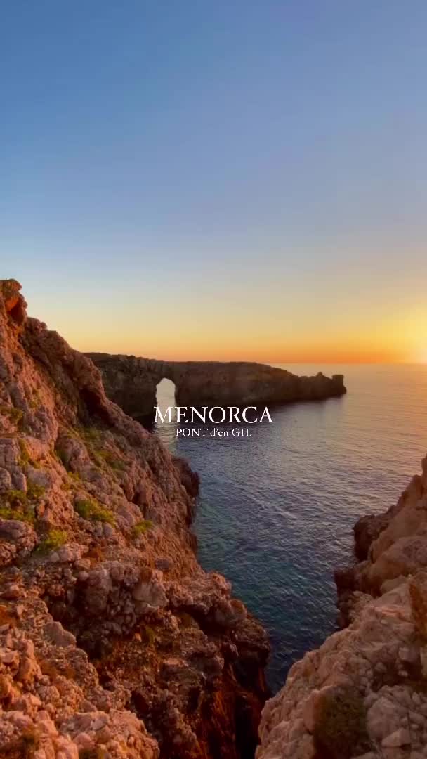 Stunning Sunset at Pont d’en Gil, Menorca 🌅