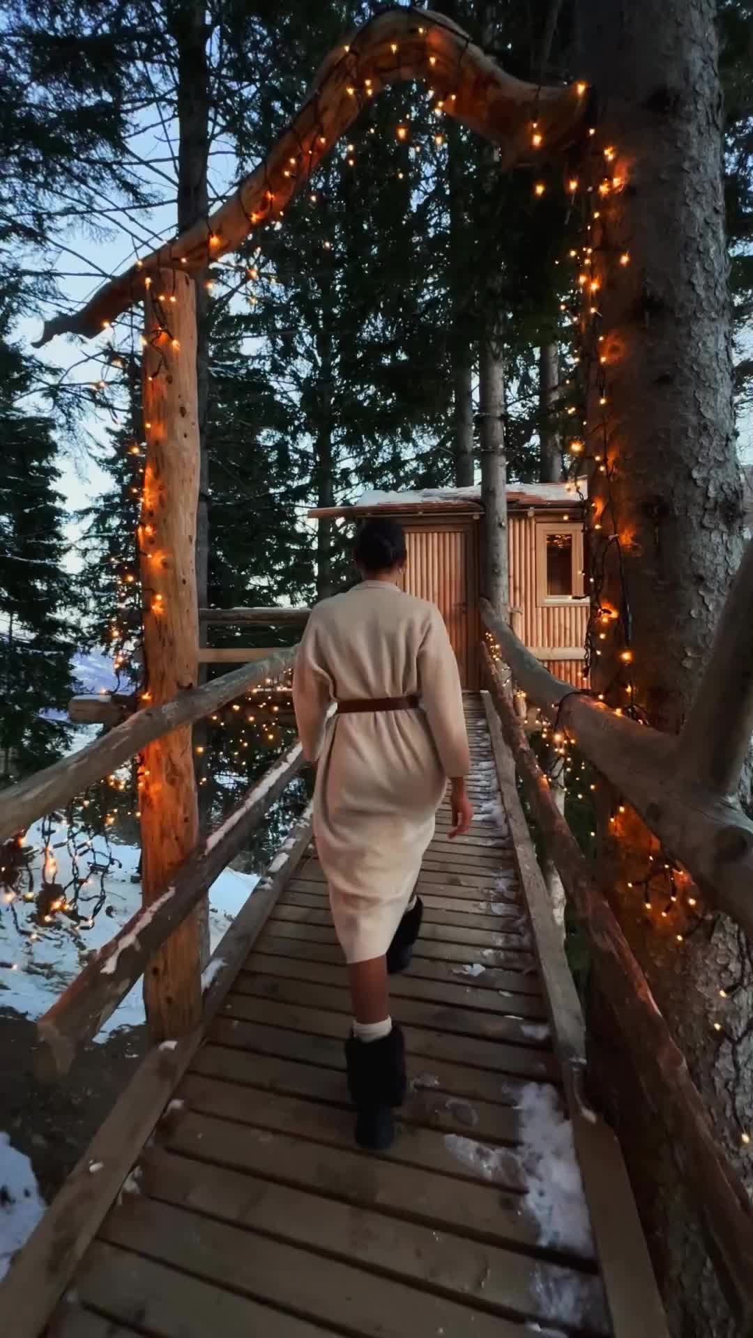 Dinner in a Treehouse at Chalet al Foss, Italy