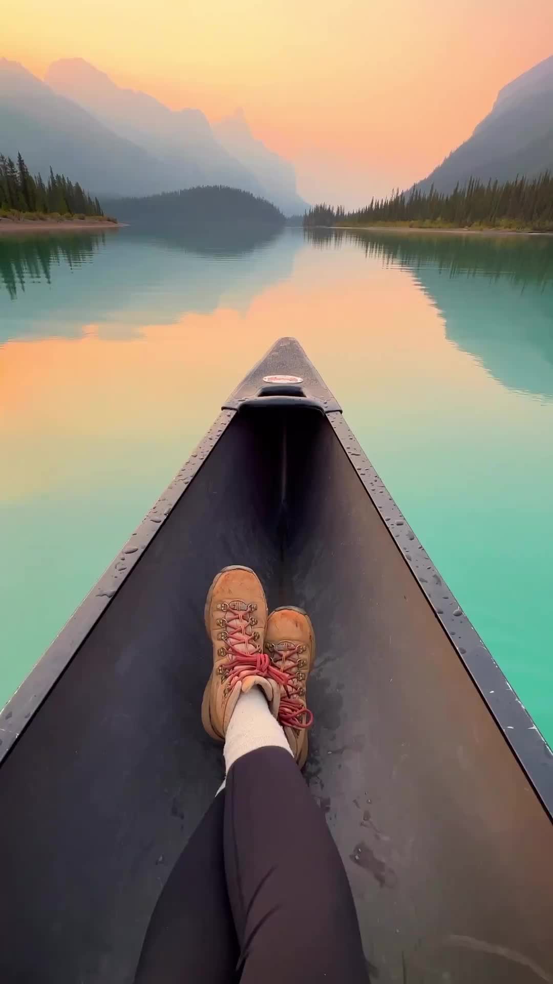 Dreamscapes: Canoe Ride to Spirit Island, Jasper 🤍