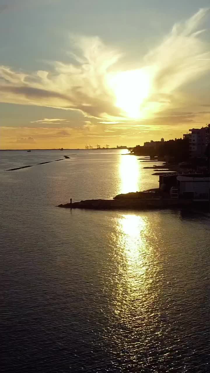 Sunset Over Limassol Seaside - Golden Hour Bliss