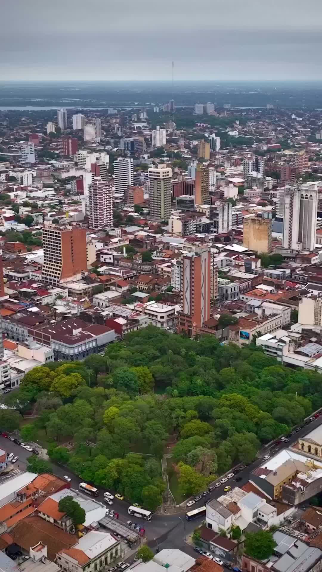 Discover Asunción City: Aerial View of Paraguay's Capital