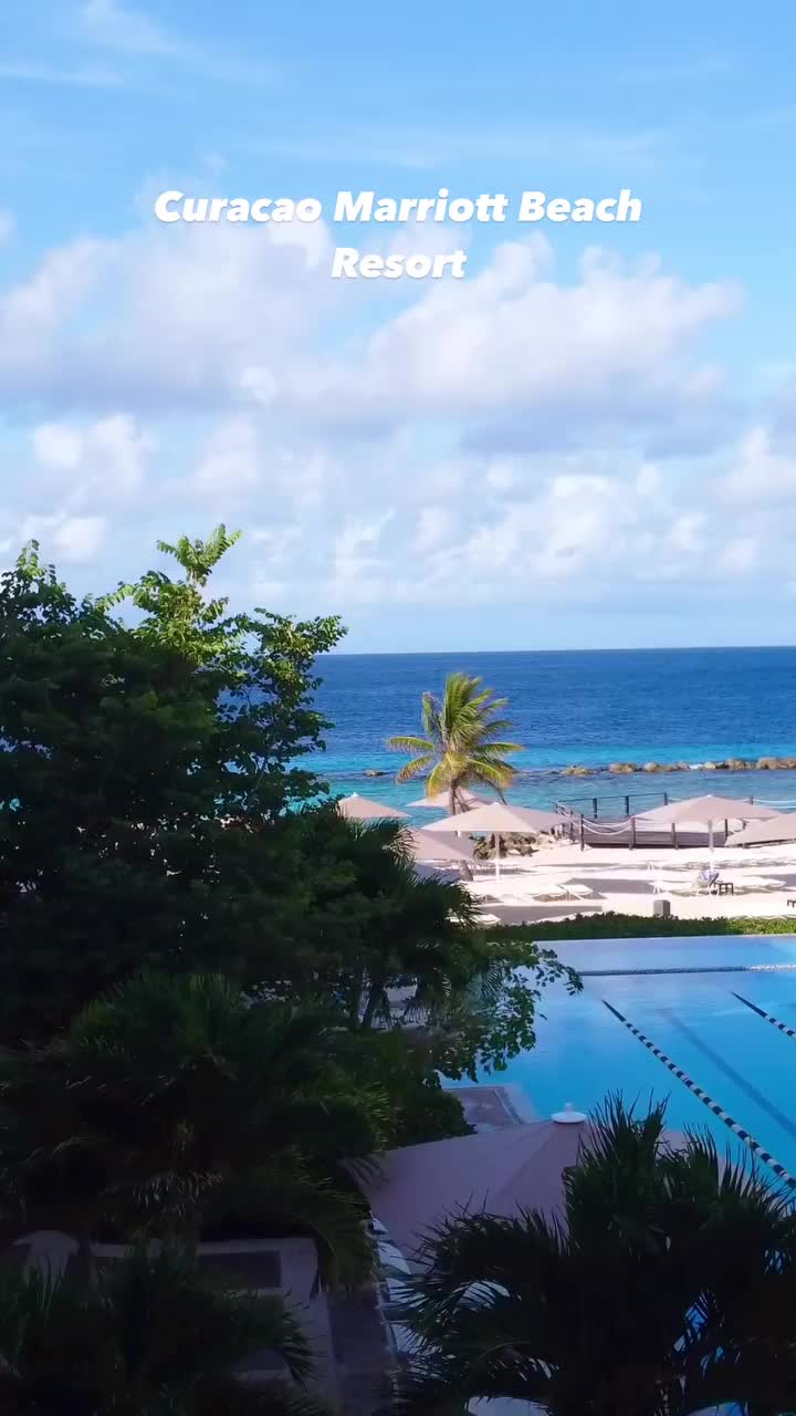 The views are breathtaking Marriott Curacao #marriott #marriottbonvoy #marriotthotel #marriottcuracao #curacaotiktok #curacaomarriottbeachresort #curacao #travel @marriottbonvoy #greenlivtravel #travelgram #resort #beachresort #oceanview