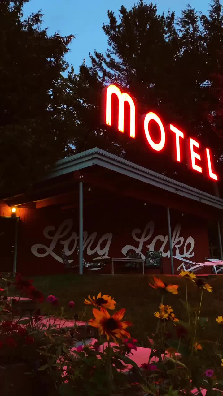 Enjoying Autumn Nights at Motel Long Lake