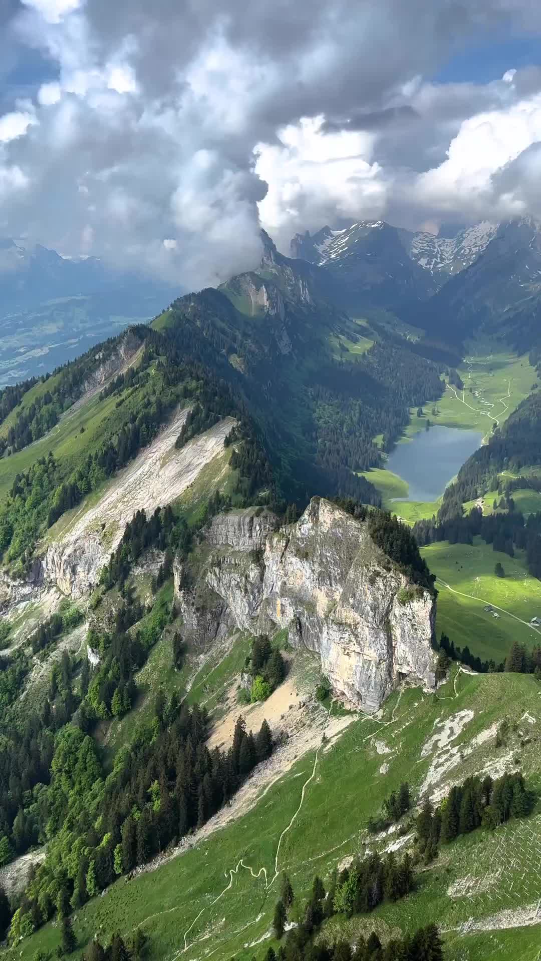 Stunning Views of Sämtisersee from Hoher Kasten, Switzerland