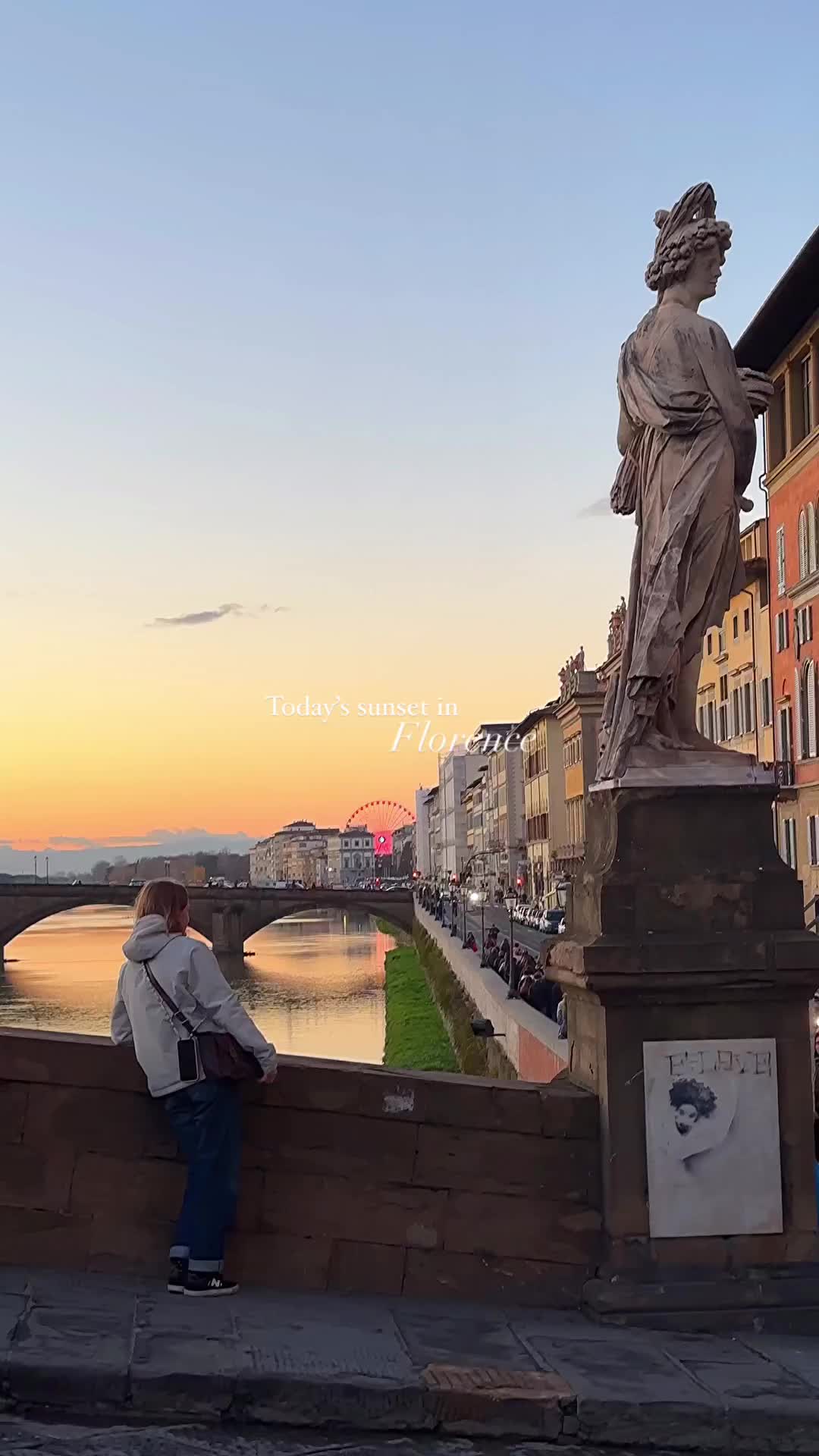 Mesmerizing Florence Sunset Over the River Arno