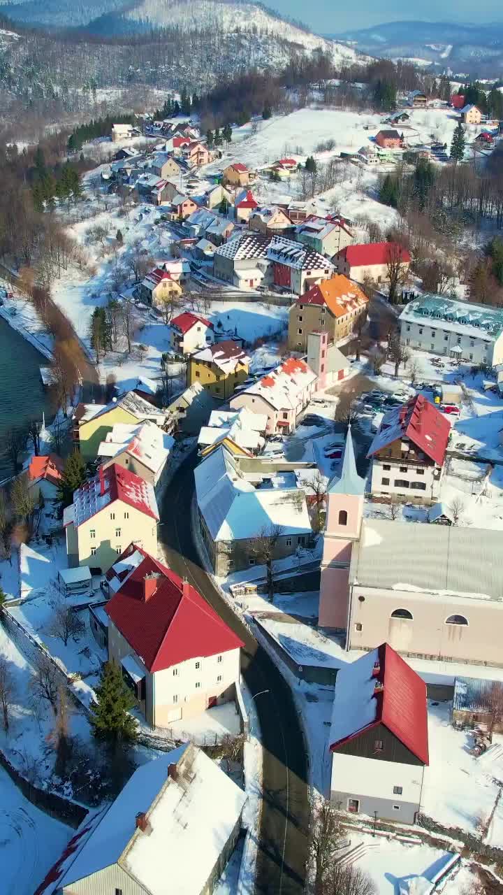 Stunning Winter Views of Fužine, Croatia