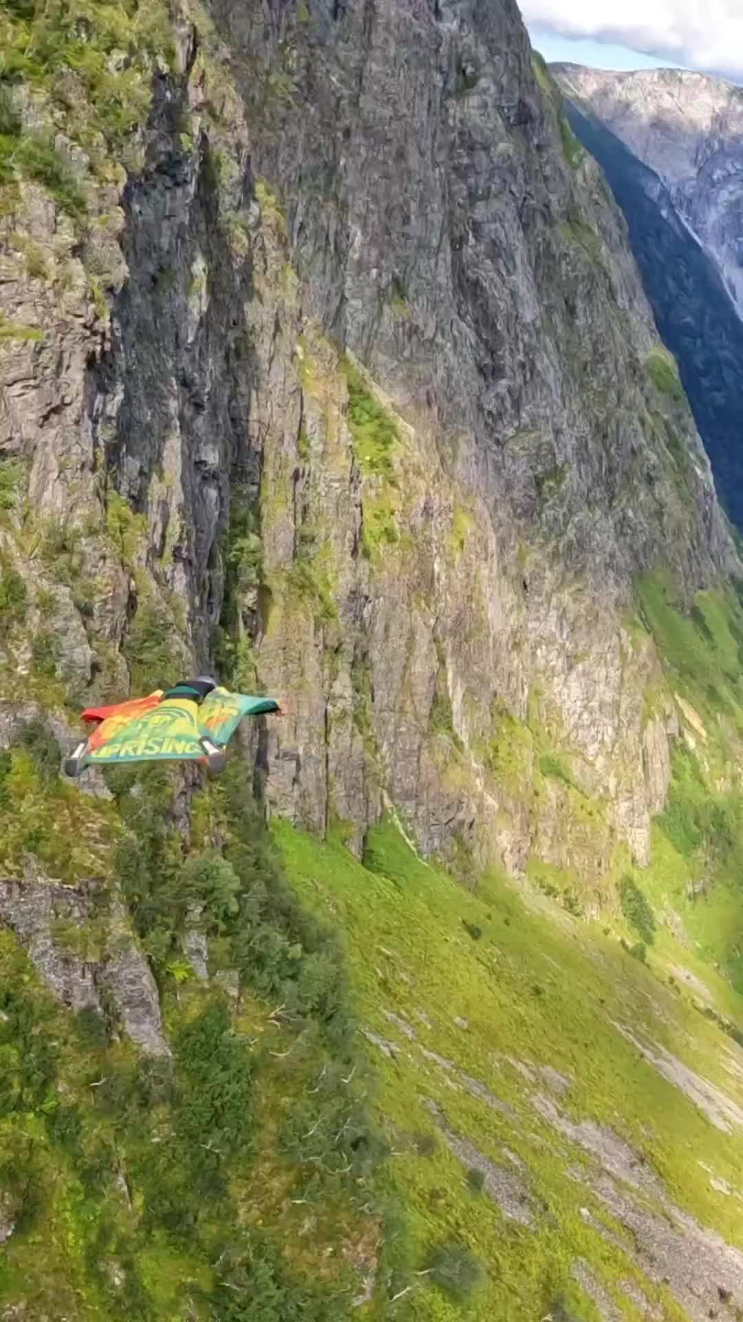 Epic Summer Wingsuit Jump in Gudvangen, Norway