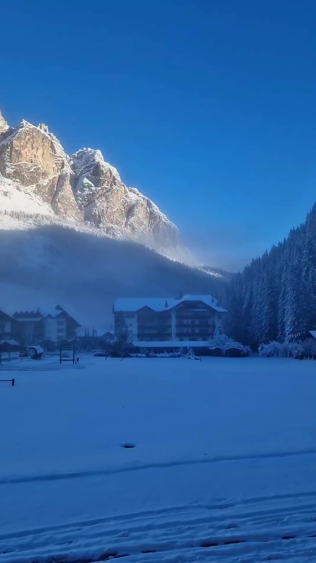 First Snow in Dolomites: A Winter Wonderland ❄️😍