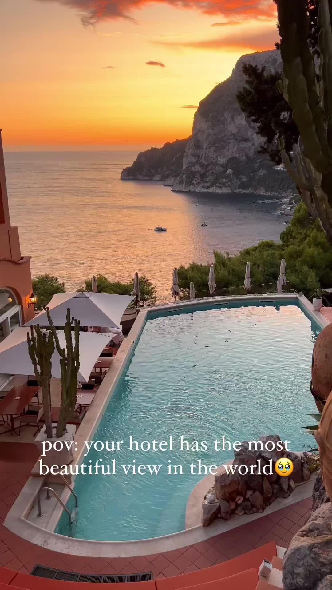Stunning Capri Sunsets at Punta Tragara Hotel