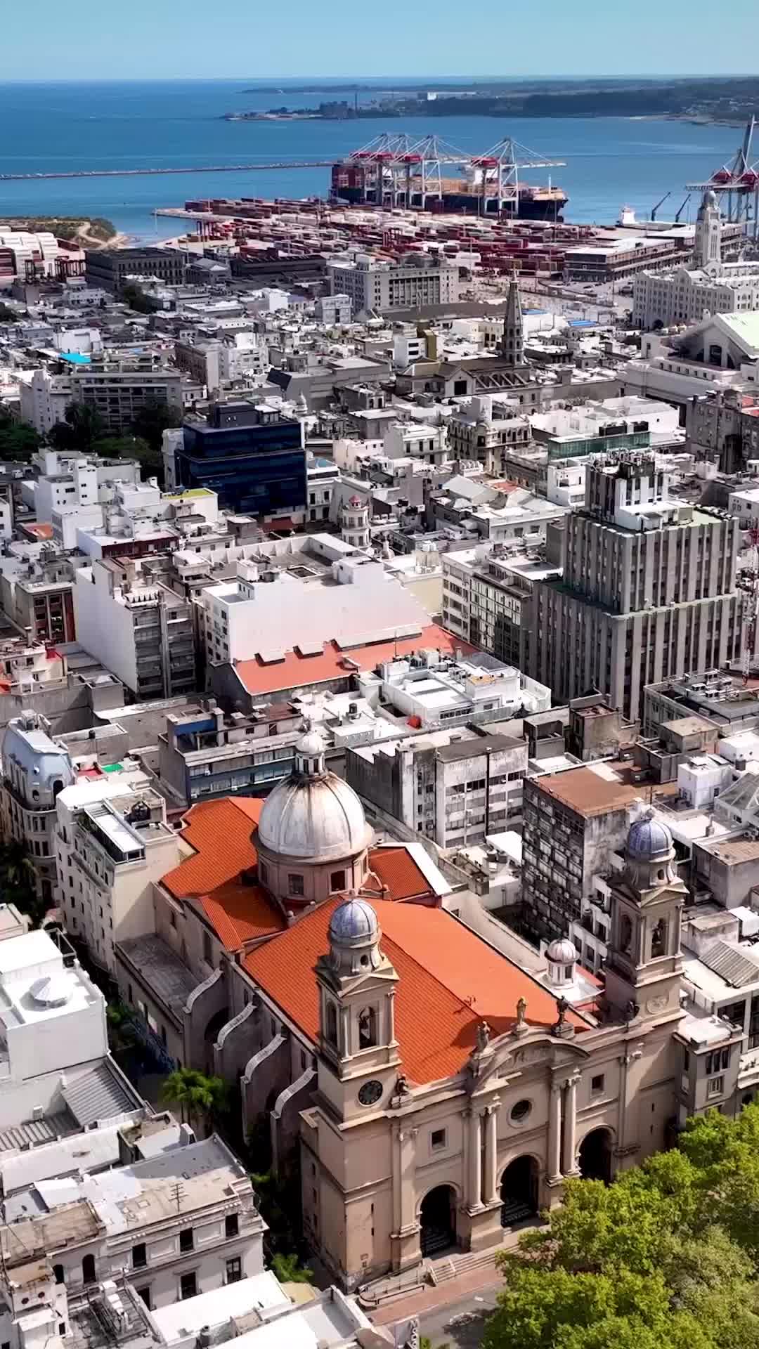 La Catedral Basílica in Montevideo, Uruguay | Aerial View