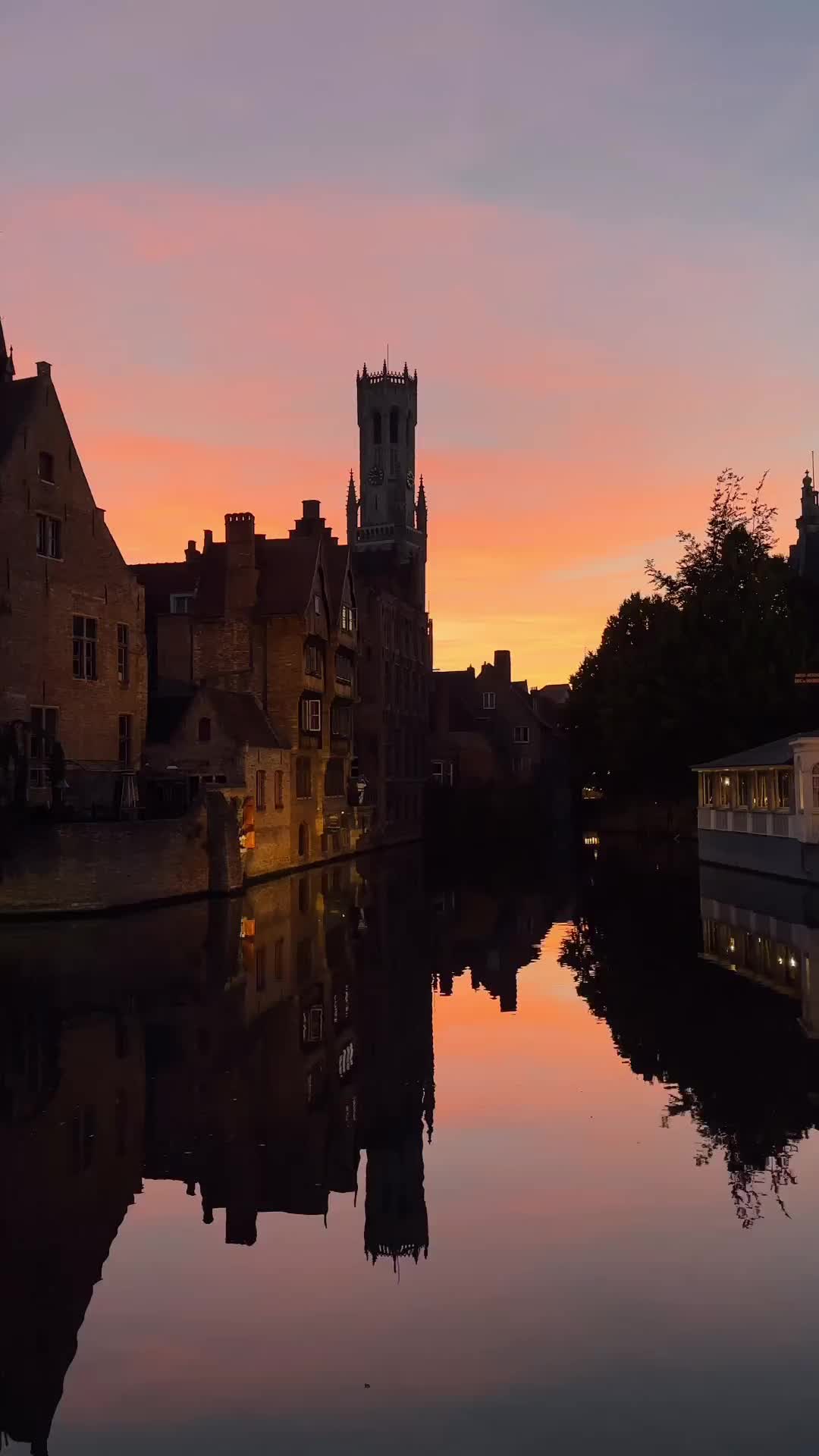Bruges Nighttime Magic: Gothic Beauty & Golden Reflections