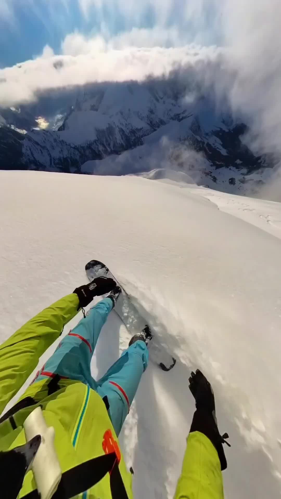 First Tracks on Sasso Piatto: Rare Powder Descent