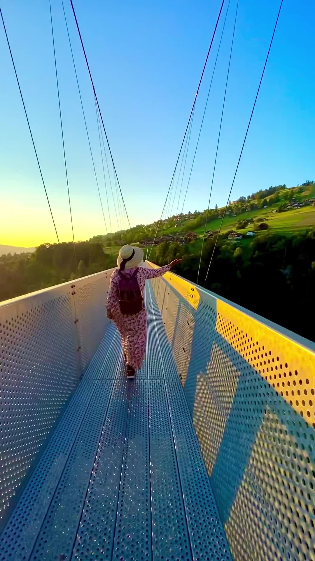 Sunset at Sigriswil Panorama Bridge | Crash Landing On You