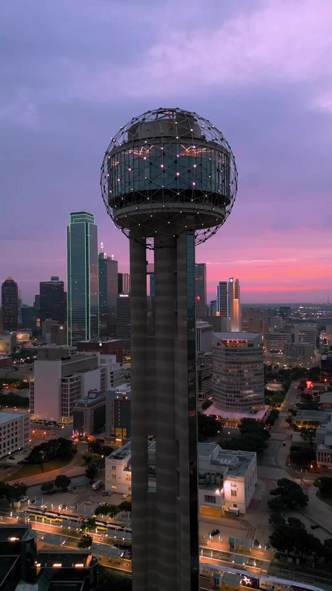 Stunning Sunrise Over Dallas from Reunion Tower
