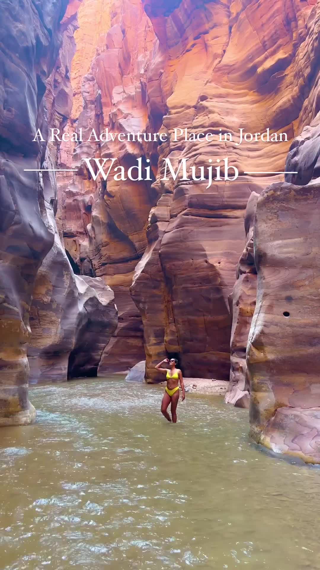 The Wadi Mujib canyon in Jordan 😍. 
Tag someone who loves adventure.

📌Save this post for your next trip in Jordan 🇯🇴 

We loved to discover this incredible canyon and his waterfalls.
Make sure to bring with you comfortable shoes, a waterproof bag and wear some sporty and comfortable clothes. 

P.s During winter this National Park is closed.

#jordan #giordania #wadimujib #canyon #adventuretravel #deadsea #visitjordan #bucketlistadventures 

Best places to visit in Jordan - Adventure in Jordan - Adventure trip in Jordan