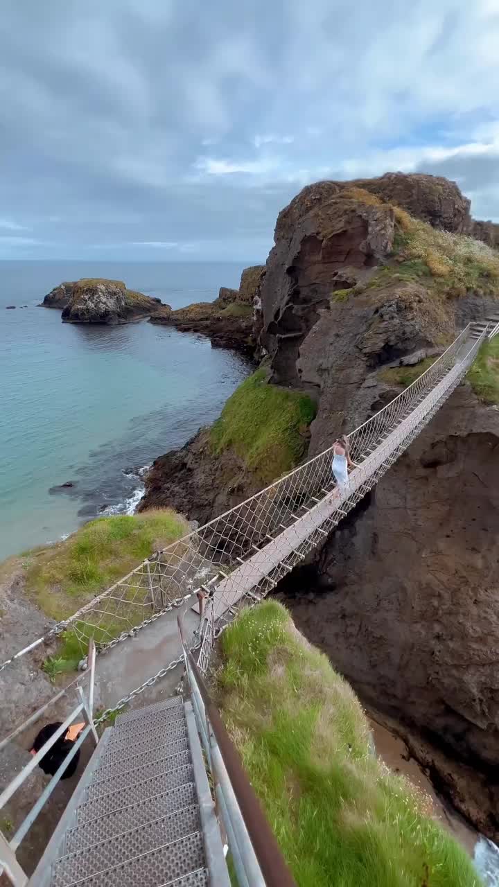 Surreal Views from Carrick-a-Rede Rope Bridge, Ireland