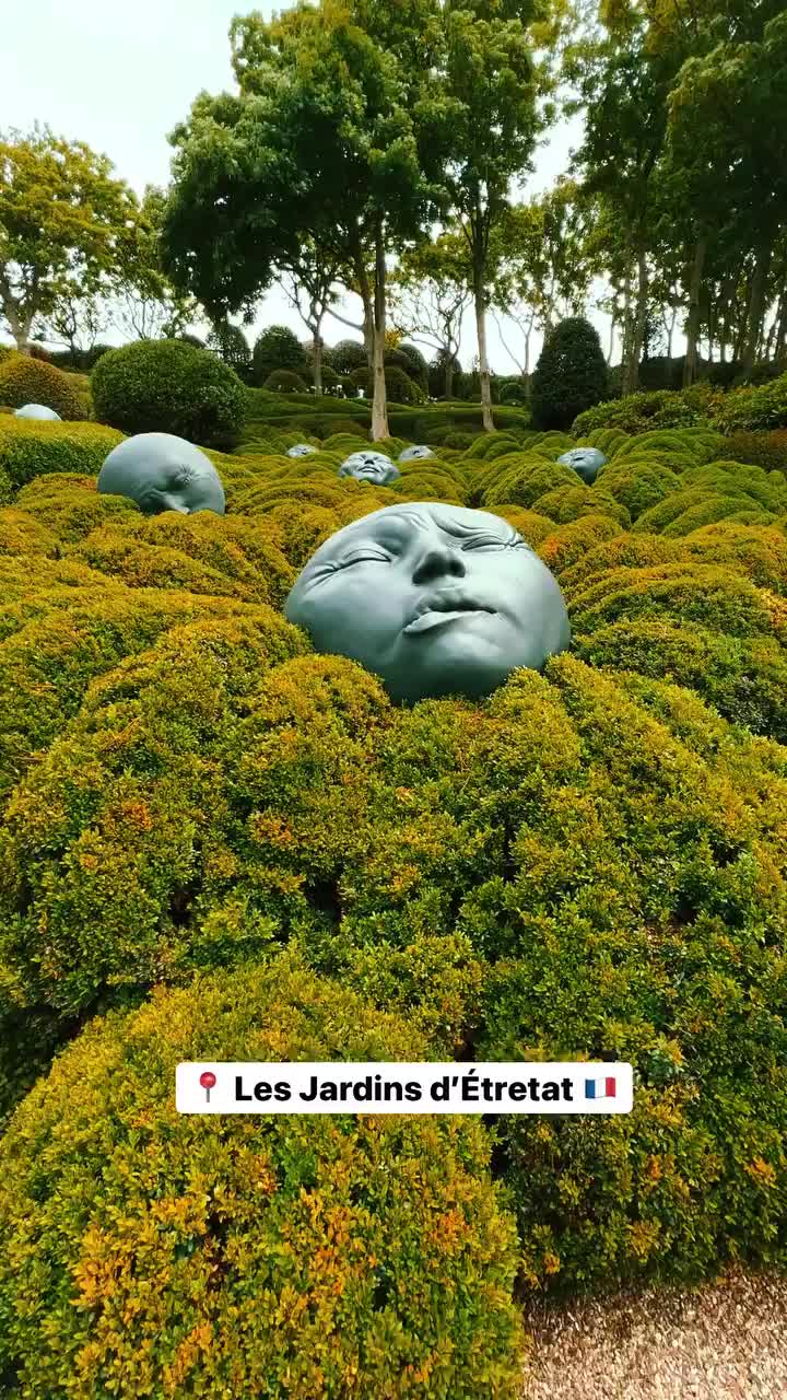 Mysterious Faces at Jardins d’Étretat, Normandy