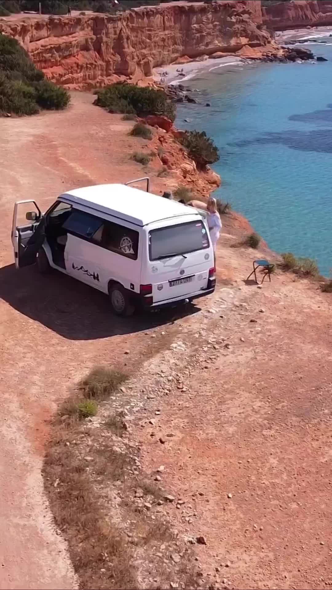 Ibiza Camper Van Breakfast by the Cliff 🌅