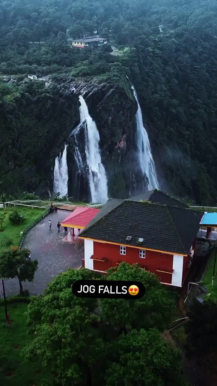 Stunning Jog Falls in Karnataka - Drone View