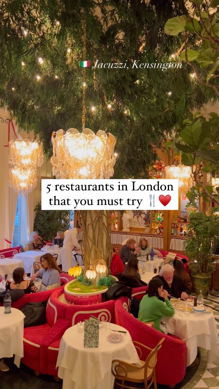 5 restaurants in London you must try 🍴 part 2

🇮🇹 Jacuzzi, Kensington for it’s stunning interiors and fun vibe 
🇯🇵 @theaubreylondon at the @mo_hydepark for its elevated Japanese food
🇬🇧 @ormer.mayfair at the @flemingsmayfair for one of the best tasting menus I have had in London
🇮🇳 @jamavarlondon in Mayfair for the best Indian cuisine in town
🇳🇵 @thegurkhas_restaurant in Fitzrovia for a taste of Nepalese food 

#londonrestaurants #fyp #prettylittlelondon