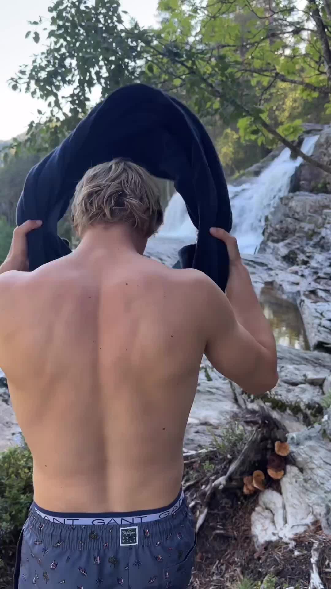 Morning Bath at Tvinnefossen, Norway