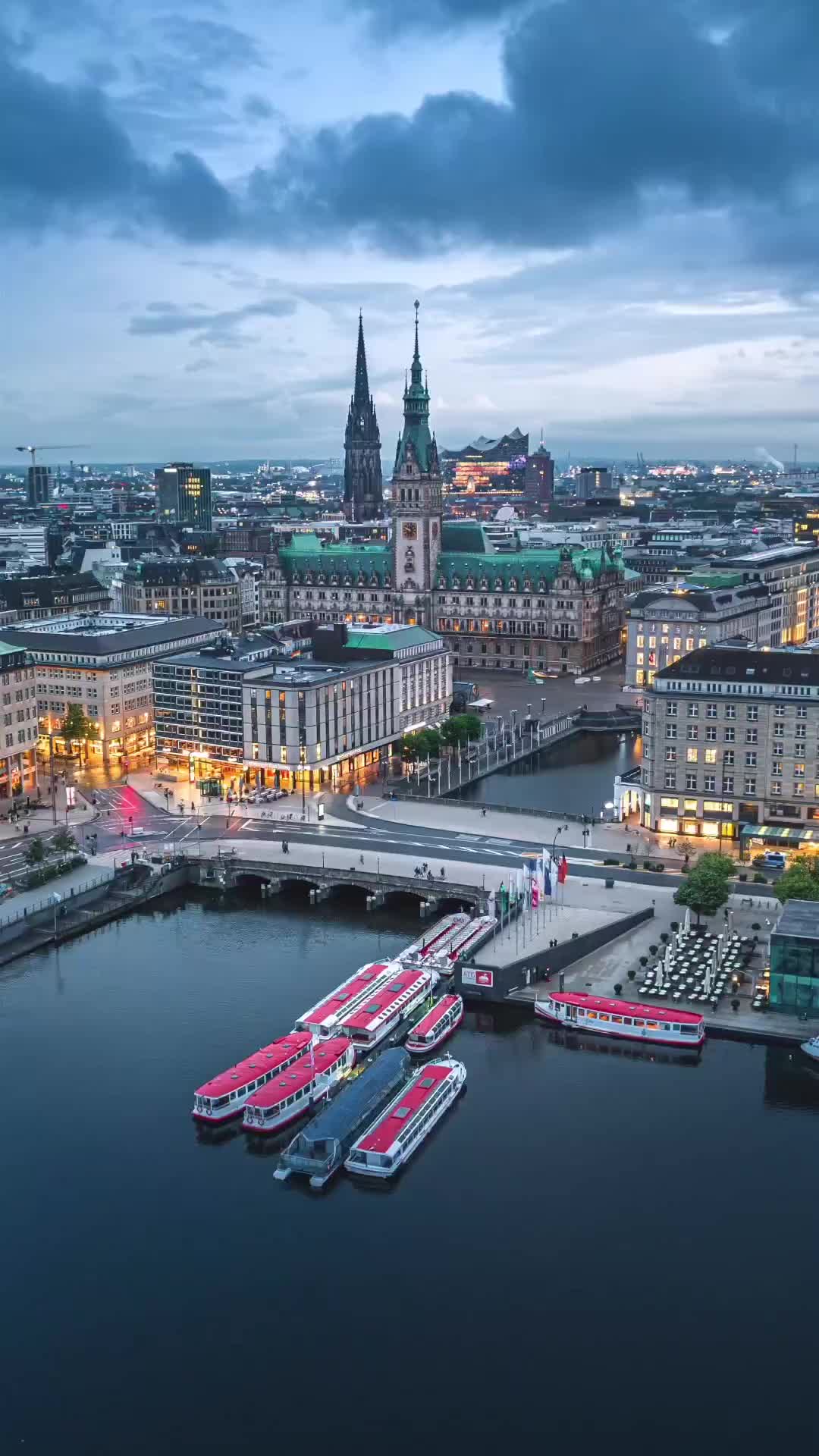 Hamburg Lights: A Nighttime City Hall Spectacle