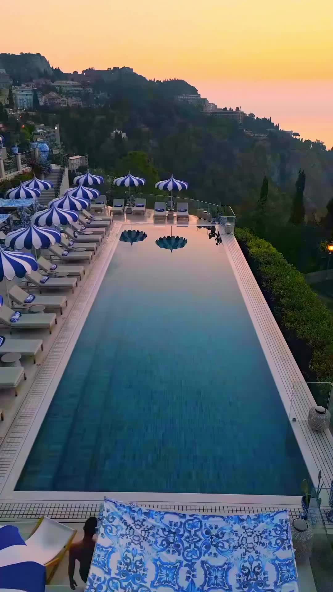 Last Swim of Summer in Taormina’s Iconic Pool
