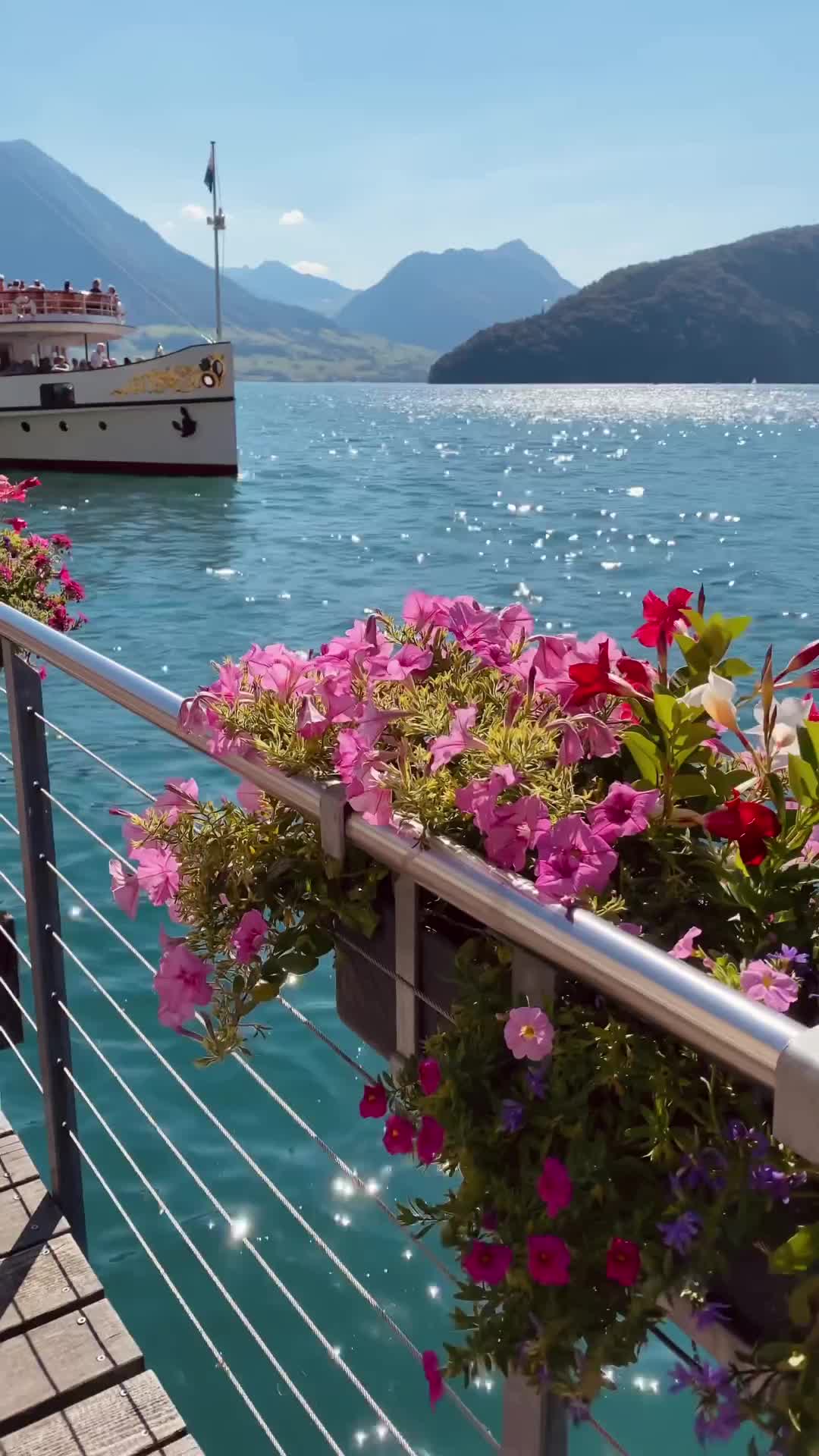 Scenic Boat Voyage from Vitznau to Luzern, Switzerland