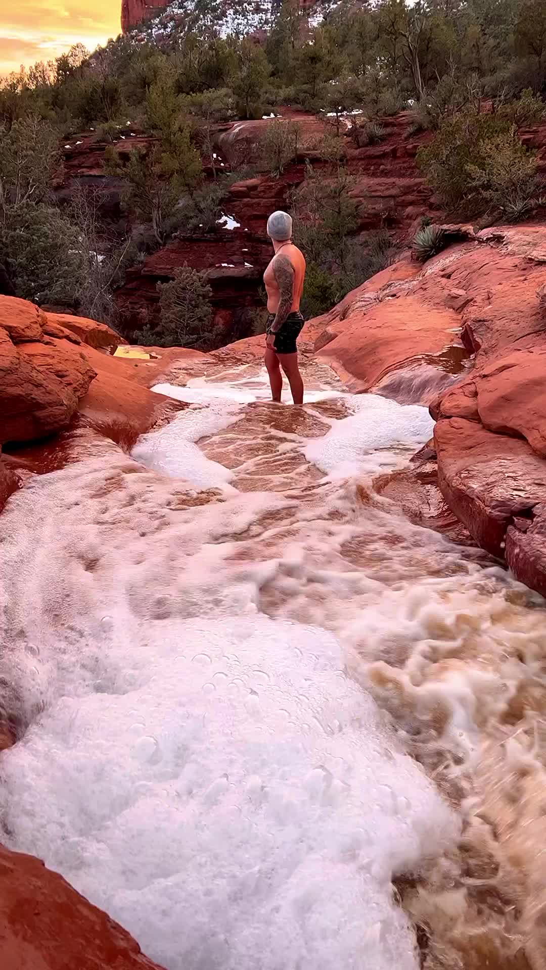 Natural Bubble Baths in Sedona's Scenic Canyon
