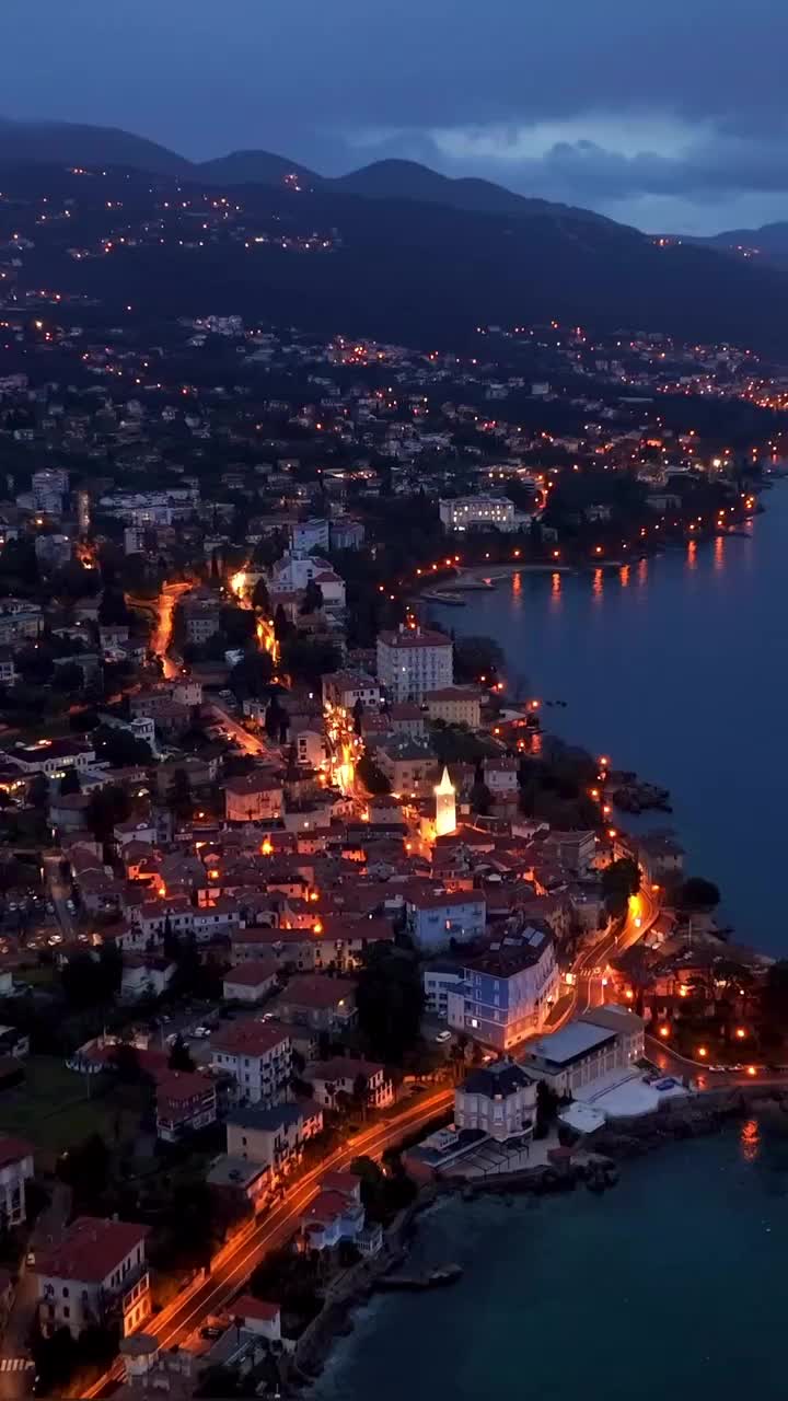 Stunning Sunset Over Lovran, Croatia