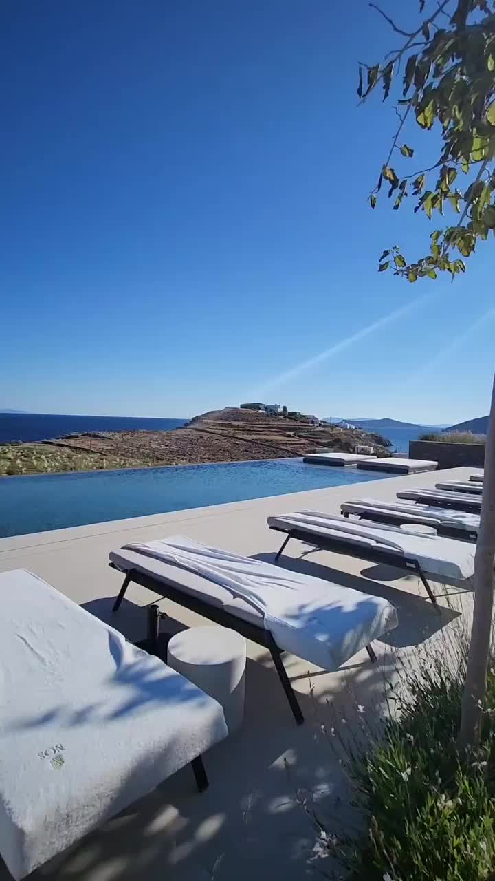 Stunning Pool with Cycladic View at NOS Alive