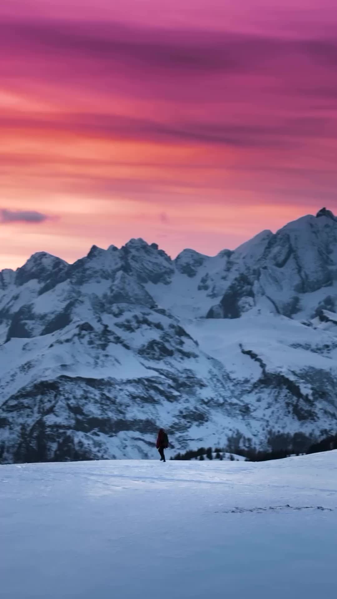 Winter Sunset in the Dolomites: A Breathtaking Adventure