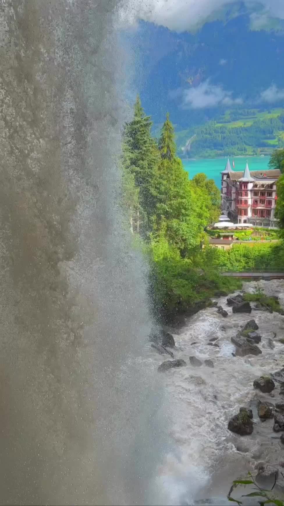Stunning Giessbach Waterfall in Brienz, Switzerland