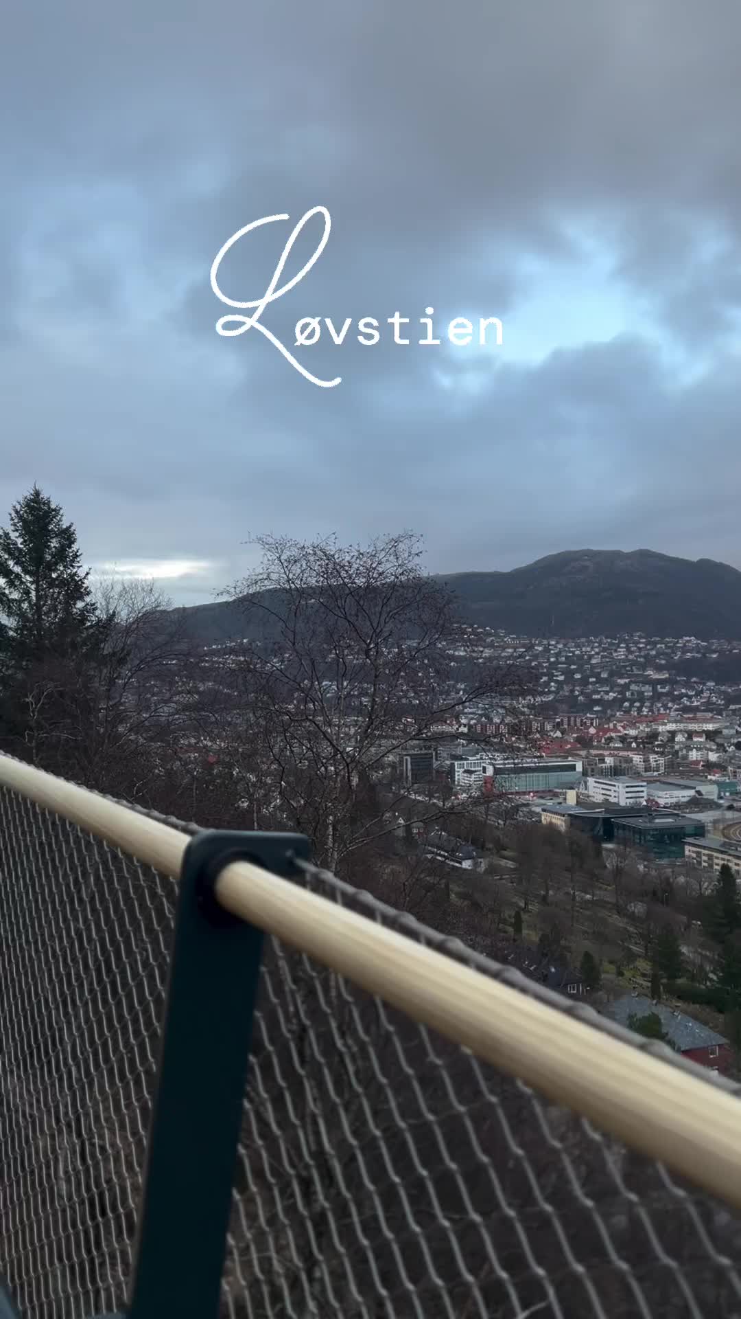 Stunning View from Løvstien in Bergen, Norway