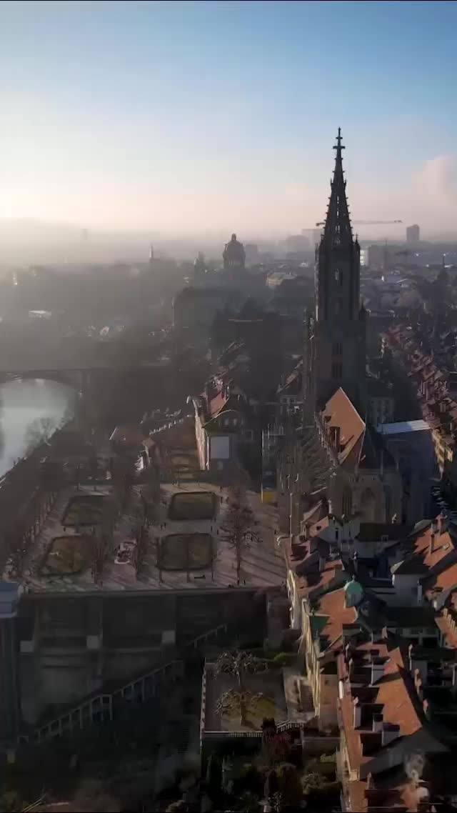 Bern Minster: Aerial Views of Switzerland's Iconic Landmark