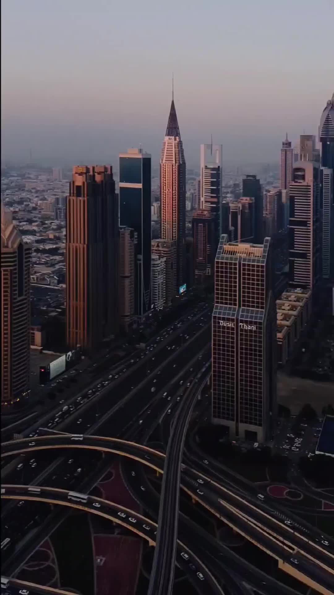 Stunning Desert Sunset at Sky Views Observatory, Dubai