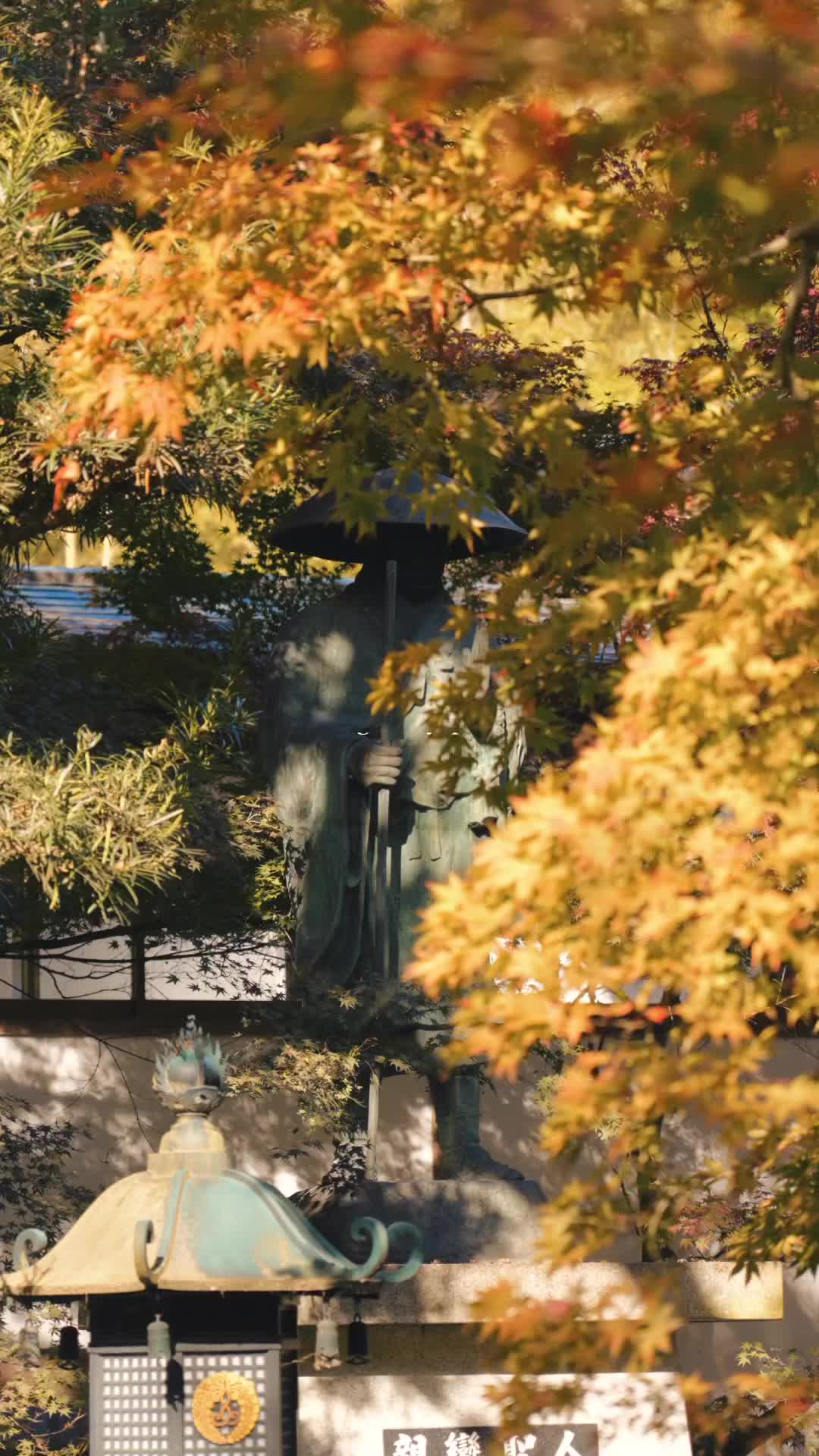 Stunning Autumn Foliage at Hosenji Temple, Kagawa