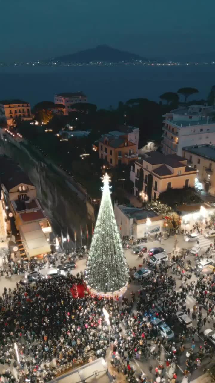 Christmas Magic in Sorrento: A Festive Aerial View